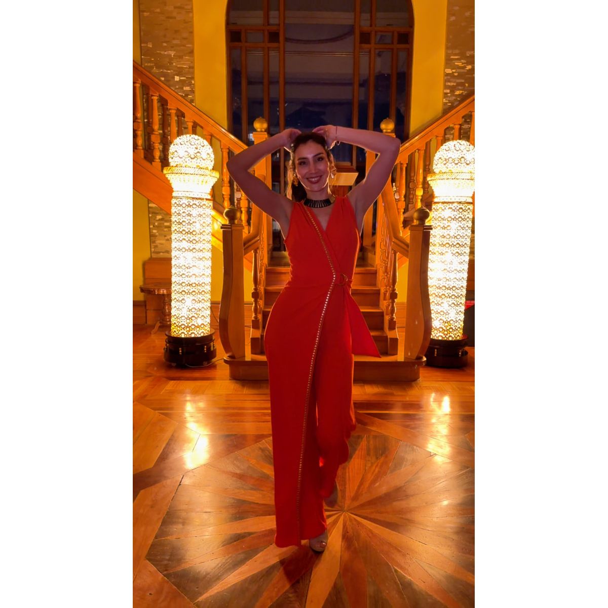 UNIQUE - ENTERITO LARGO BELISA NARANJO