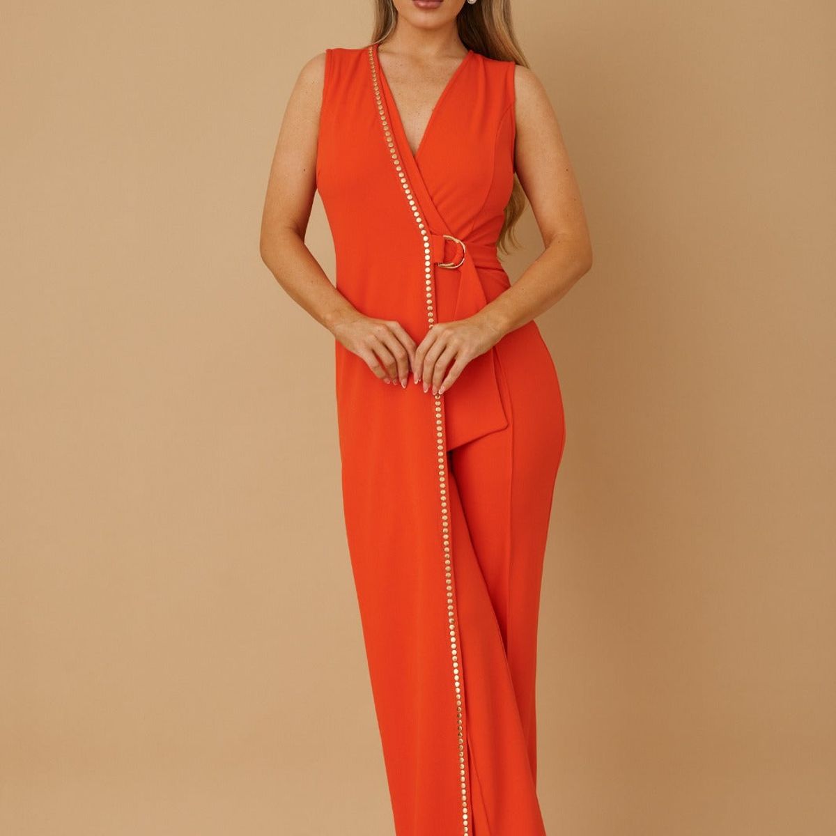 UNIQUE - ENTERITO LARGO BELISA NARANJO