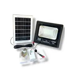 GENERAC - Foco Solar Led 100w Con Panel Impermeable De Alta Potencia
