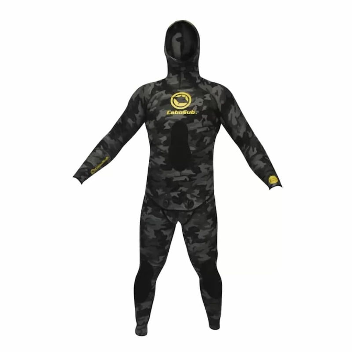 CABOSUB - Traje de Apnea y buceo Cabosub Camuflado 7mm - Negro - XXXL