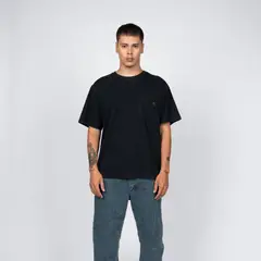 NIXON - Polera Men Pocket Washed Black