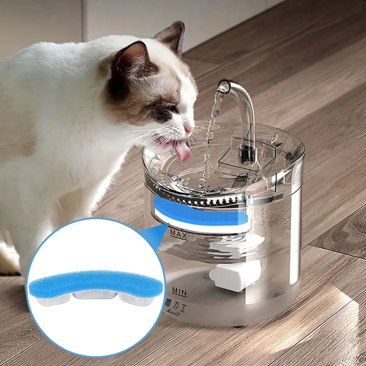 VERCI - Filtros De Repuesto Para Fuente Agua Para Mascotas 8 Unides