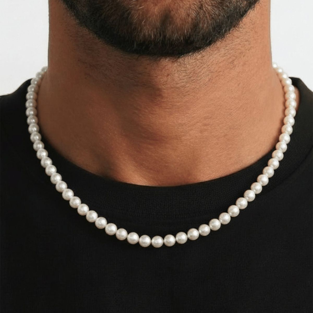 SAINT VENIK - Cadena Shell Pearls 52cm Elegancia Luminosidad Saint Venik