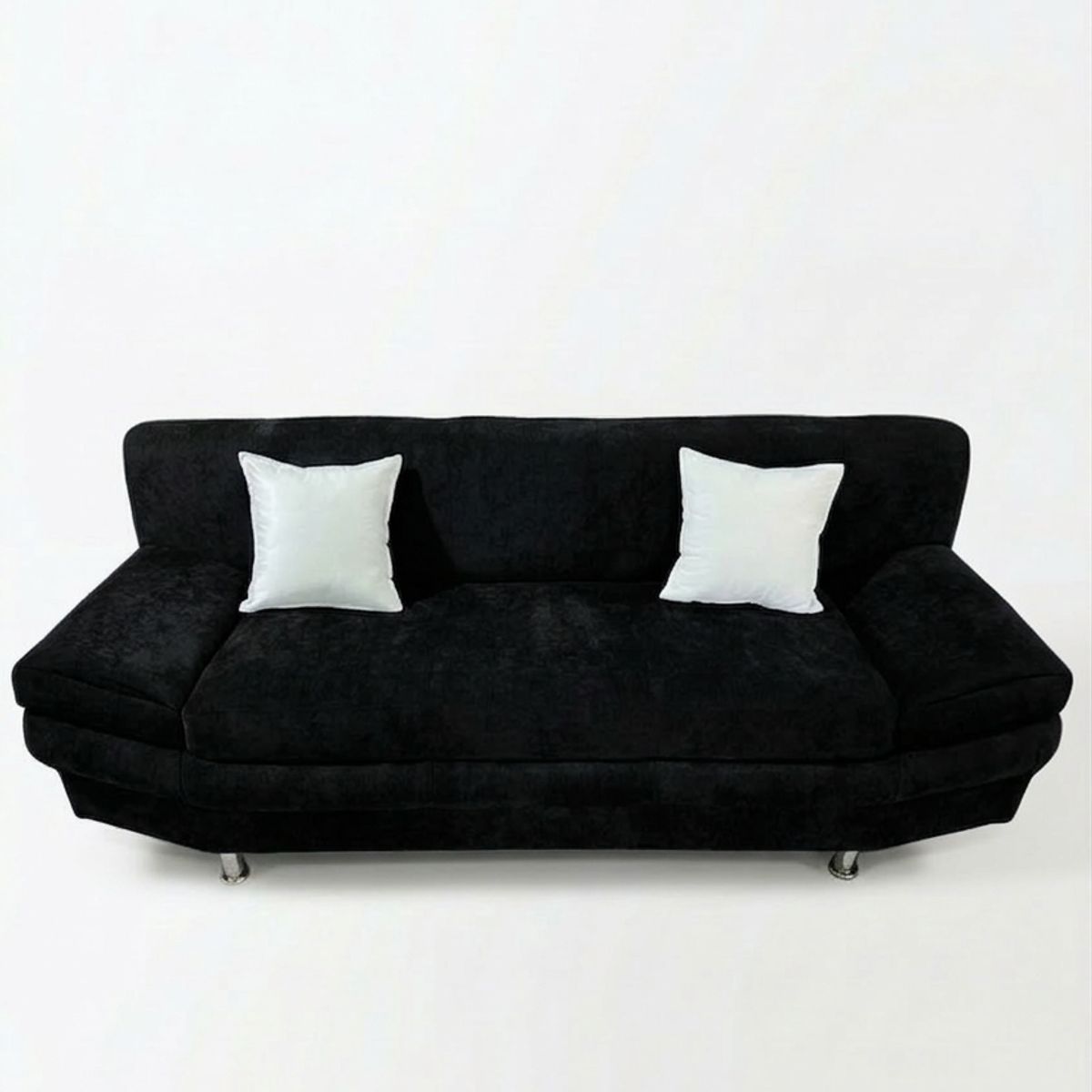 MUEBLES NEW - SOFA ITALIA NEGRO FELPA