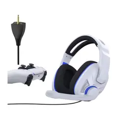 GENERICO - Audífonos Gamer con Cable Compatible Con PlayStation 5 Color Blanco