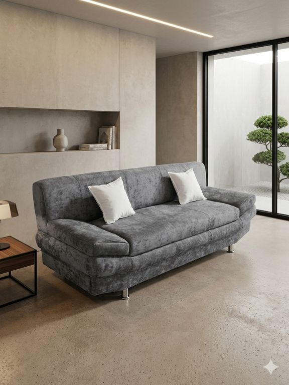 SOFA ITALIA GRIS FELPA Gris plata