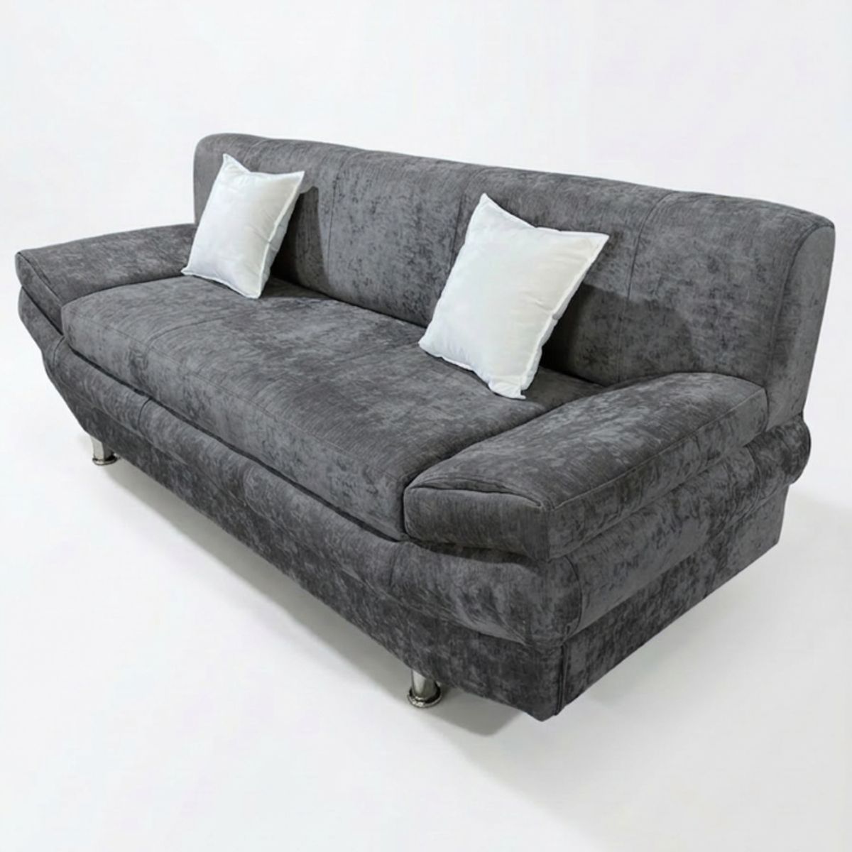 MUEBLES NEW - SOFA ITALIA GRIS FELPA