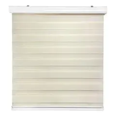 GENERICO - Cortina Roller Dúo Persianas Día Y Noche 60x200cm Beige Amarillento