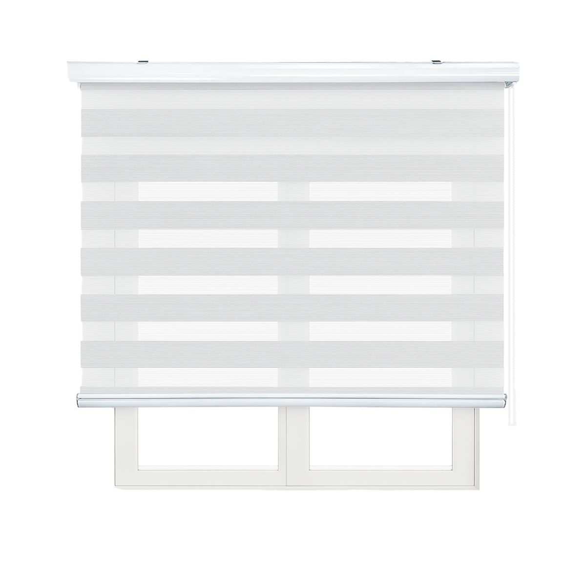 GENERICO - Cortina Roller Dúo Persianas Día Y Noche 75x200cm Blanco
