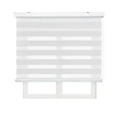 GENERICO - Cortina Roller Dúo Persianas Día Y Noche 75x200cm Blanco