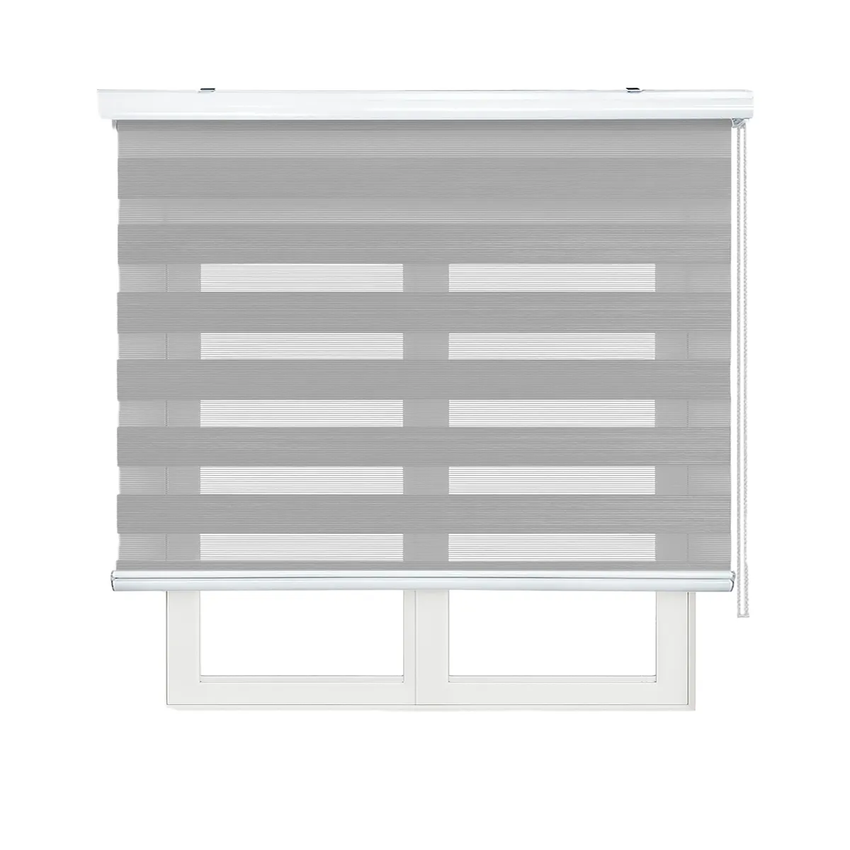 GENERICO - Cortina Roller Dúo Persianas Día Y Noche 75x200cm Gris