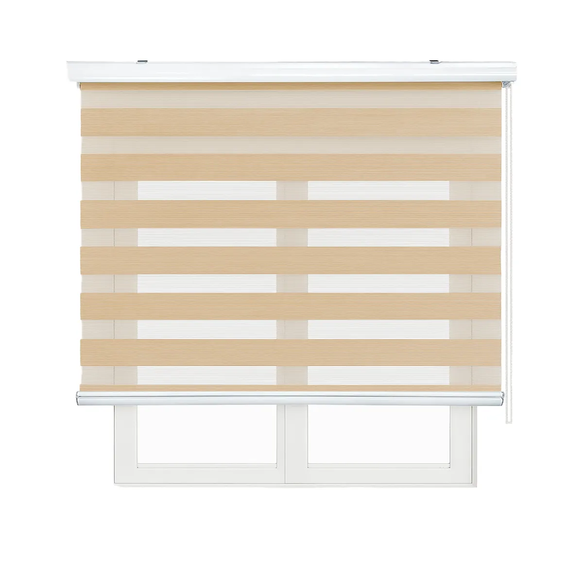 GENERICO - Cortina Roller Dúo Persianas Día Y Noche 90x200cm Beige Melon
