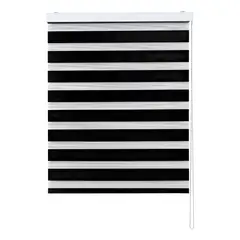 GENERICO - Cortina Roller Dúo Persianas Día Y Noche 100x200cm Negro