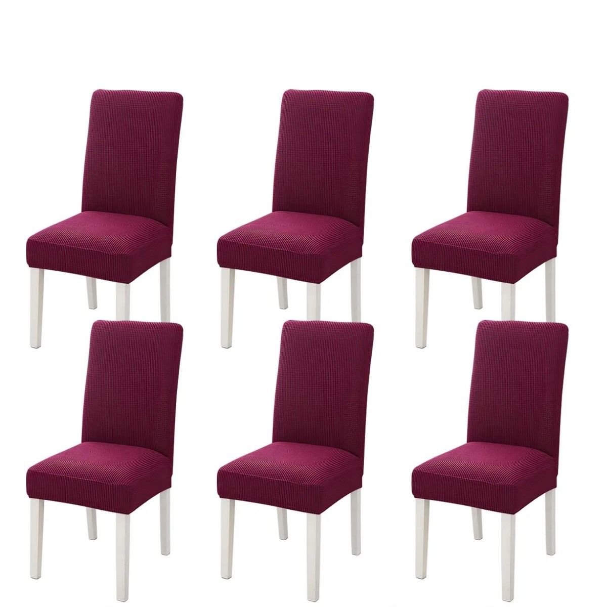 GENERICO - Pack 6 Fundas Cubre Sillas Cuadrille Elasticada Para Comedor BELUG