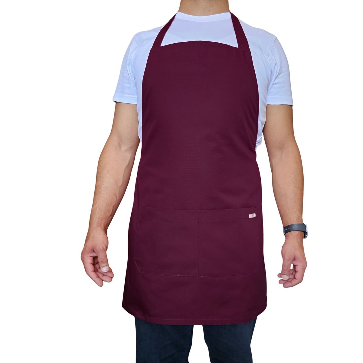 90 GRADOS - Pechera de Alta Calidad Multiuso - Cocina - Chef - Color Burdeo