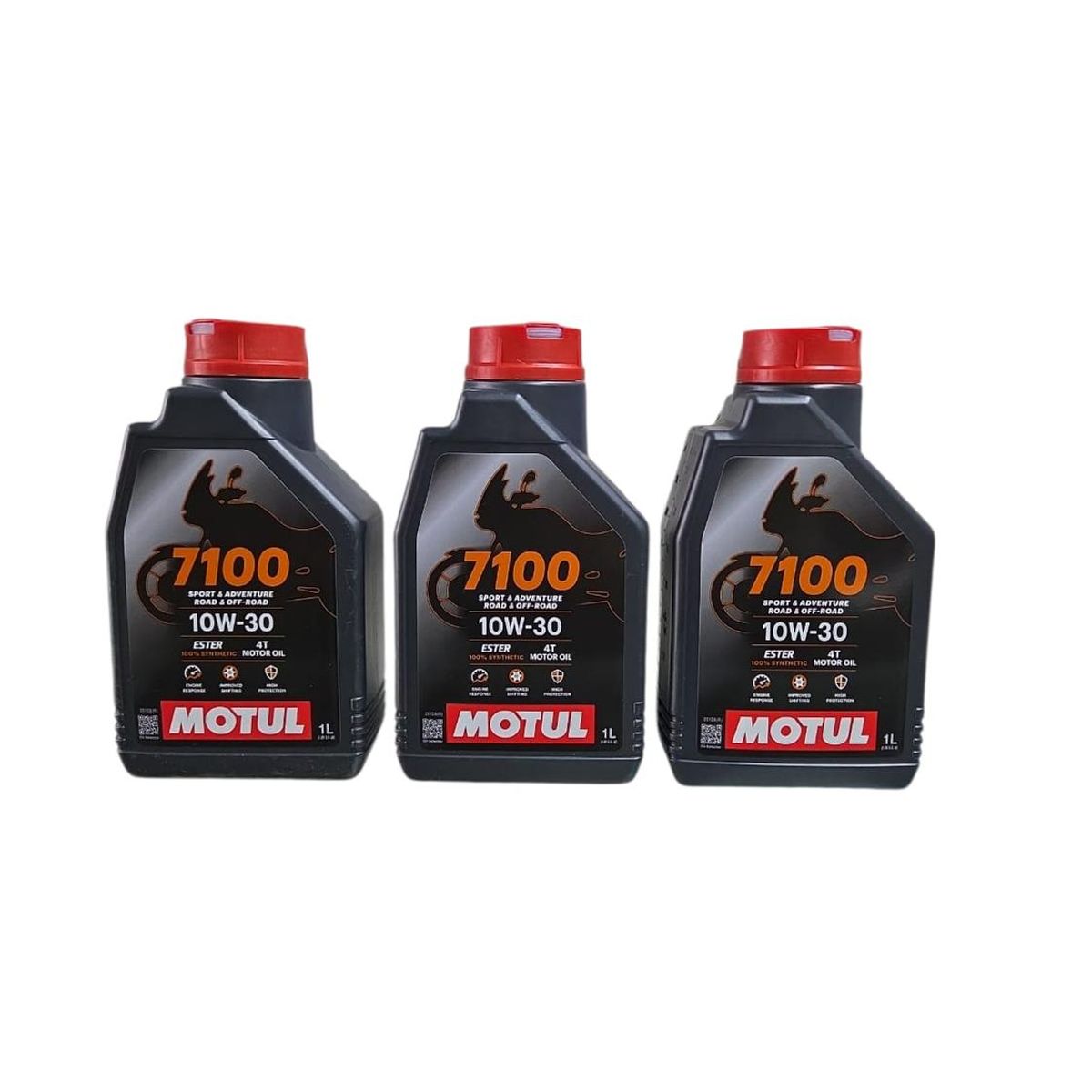 MOTUL - Pack 3L Aceite Moto y Cuatriciclos Motul 10w 30 Full Sintetico 4t