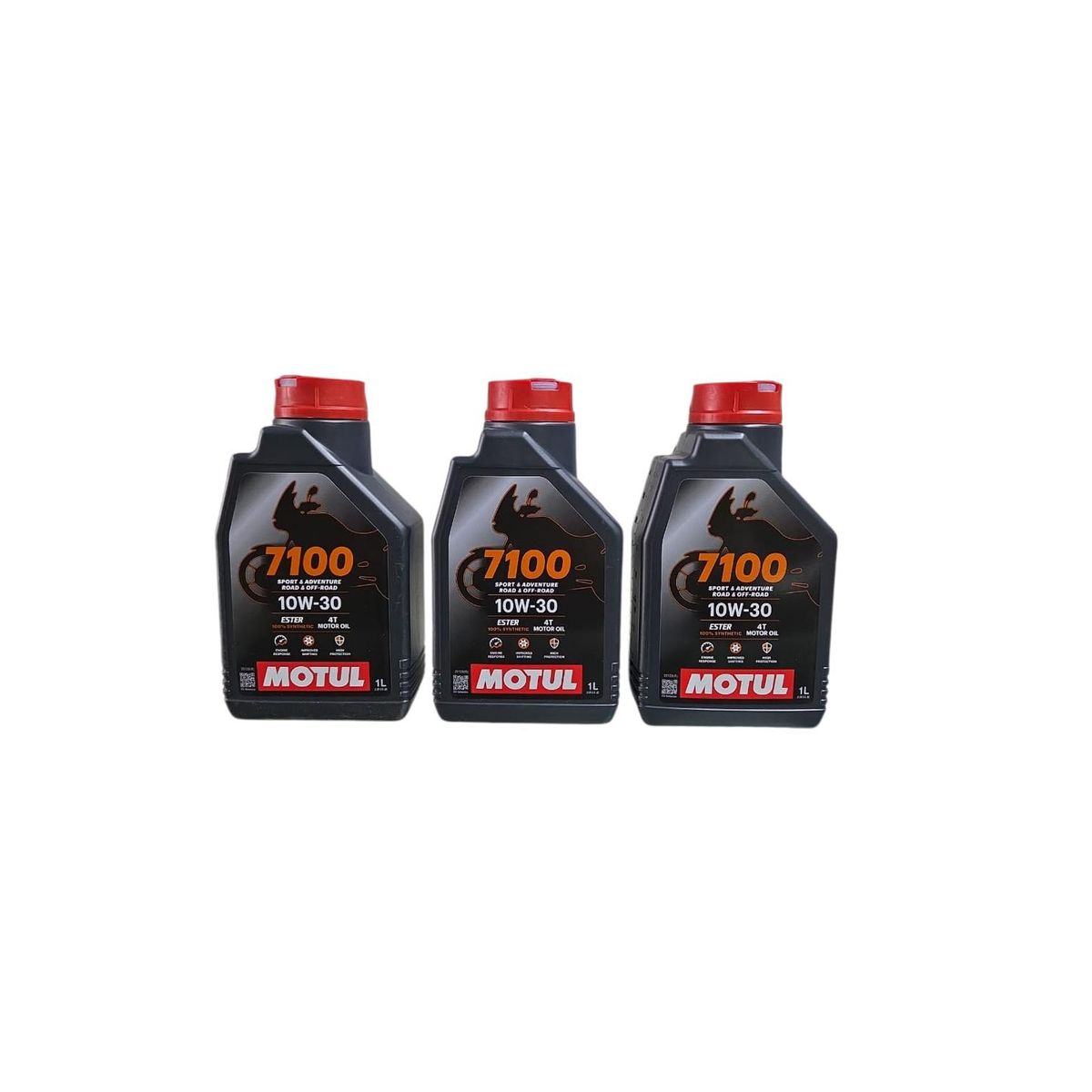 MOTUL - Pack 3L Aceite Moto y Cuatriciclos Motul 10w 30 Full Sintetico 4t