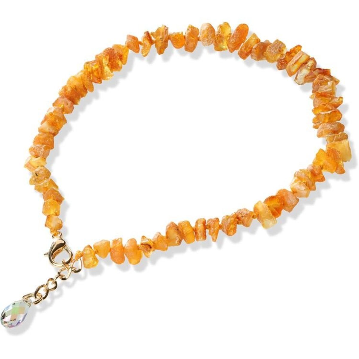 GENERICO - Collar ámbar báltico crudo 29-31cm con Cristal Swarovski