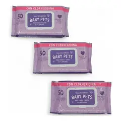 MARBEN PETS - Toallas Húmedas X3 Para Cuidar A Mascotas Perros Gatos 150 U