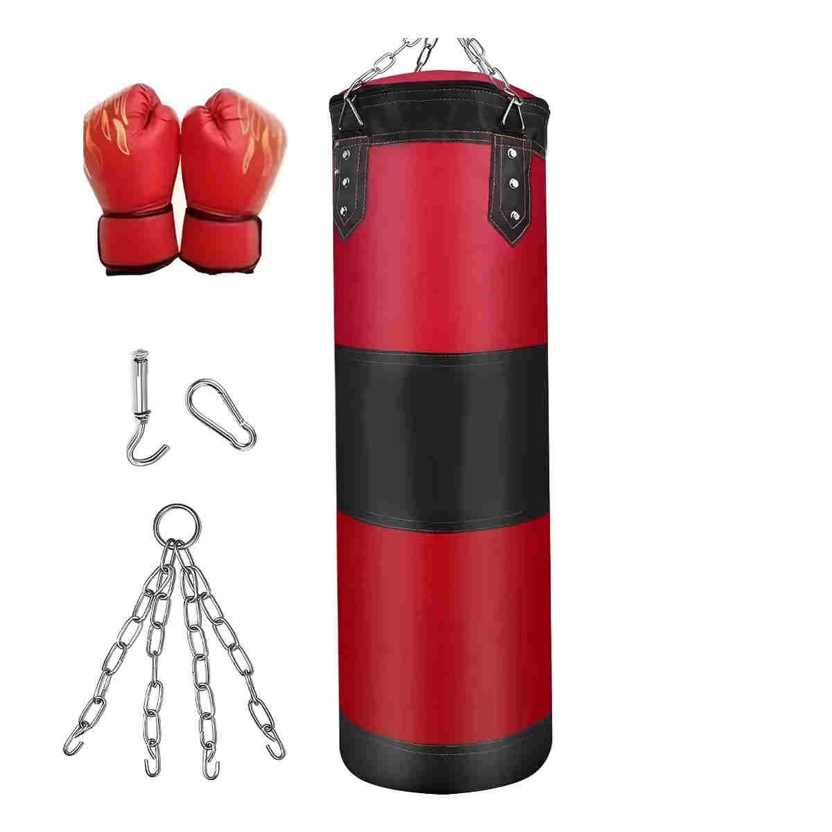 GENERICO - Guantes De Boxeo + Juego De Ejercicios Con Sacos De Arena Color Rojo Talla 0 BELUG