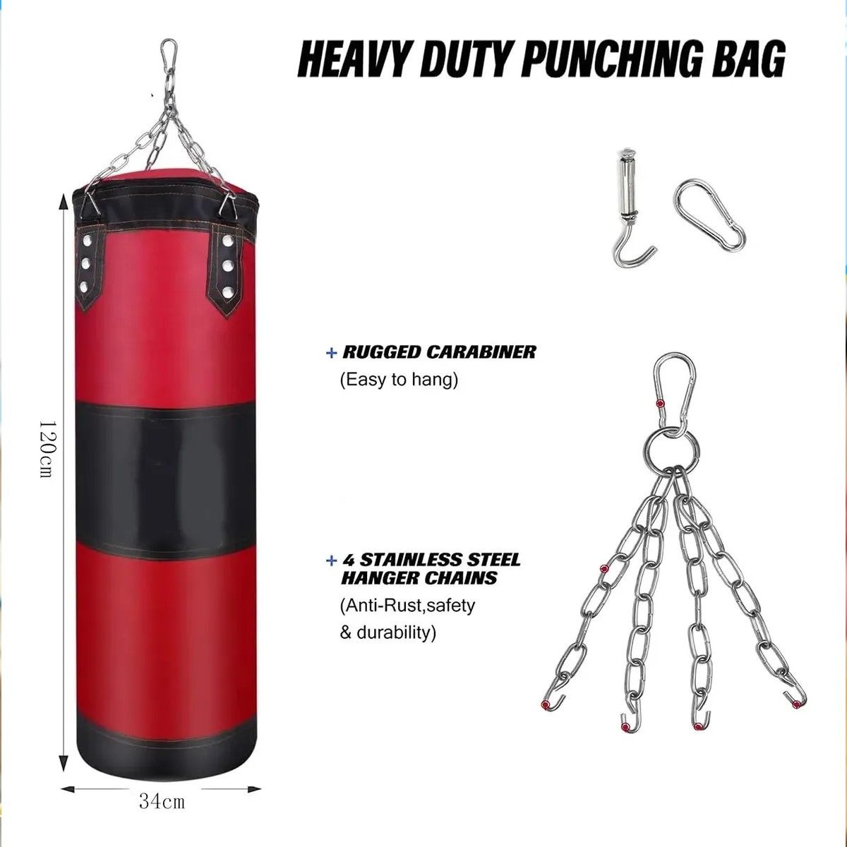 GENERICO - Guantes De Boxeo + Juego De Ejercicios Con Sacos De Arena Color Rojo Talla 0 BELUG