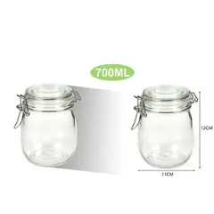 GENERICO - Botella Hermetica Vidrio 700Ml Tapa Metal Cocina Hogar Firme