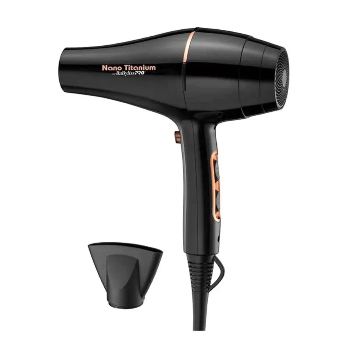 BABYLISS PRO - Secador de pelo BaBylissPRO Nano Titanium Gold Black 2000w