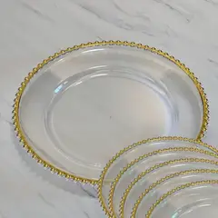 GENERICO - Pack 6 Bandejas & Plato Base Redondo - Transparente