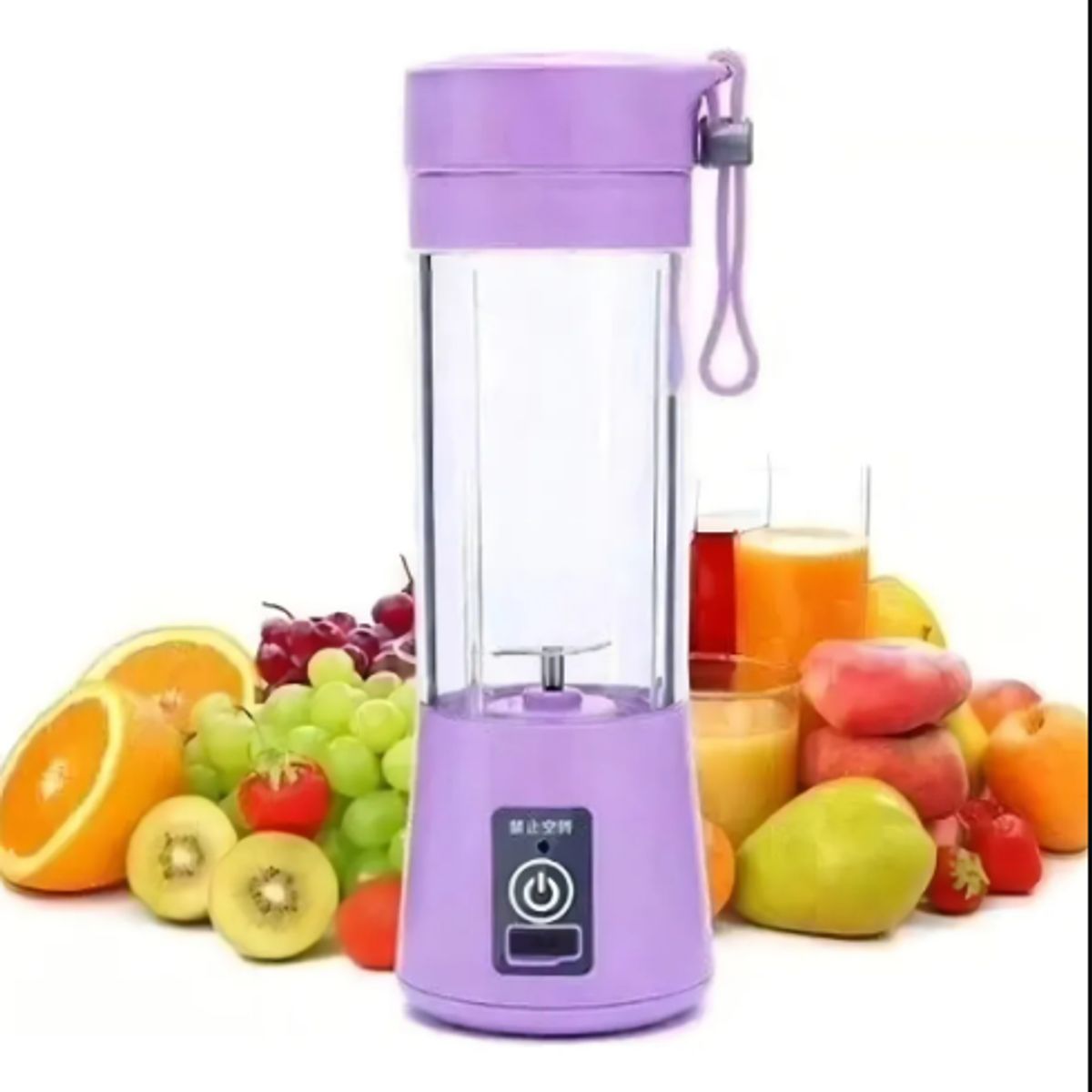 GENERICO - Licuadora portátil Juice cup Mini Violeta con 6 cuchillas y carga USB