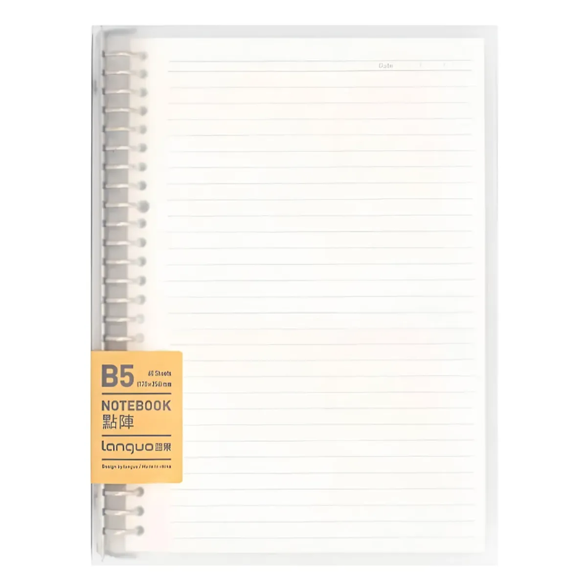 LINGO - Libreta Anillada B5 Sistema Refill Colores 60 Hojas