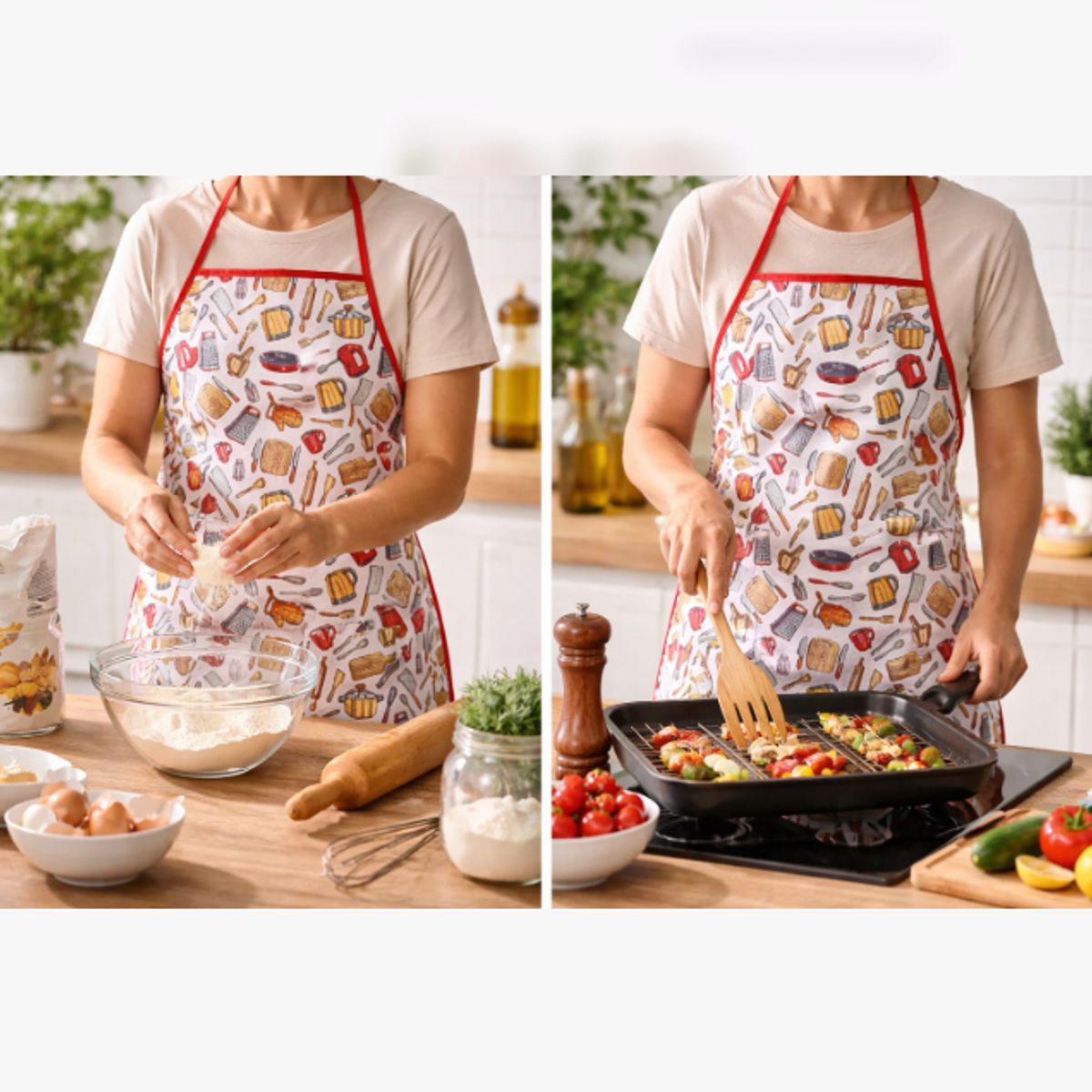 GENERICO - Delantal De Cocina Ajustable Con Diseños Surtidos