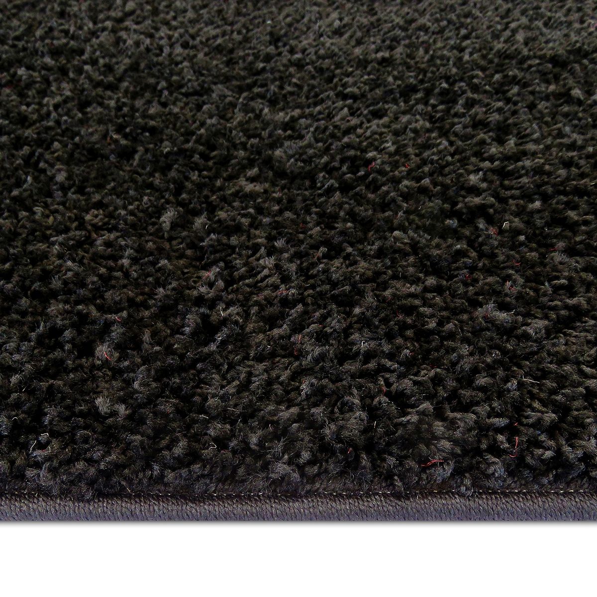 IDETEX - Alfombra Shaggy Lisa 50X100 Cm Negra Idetex