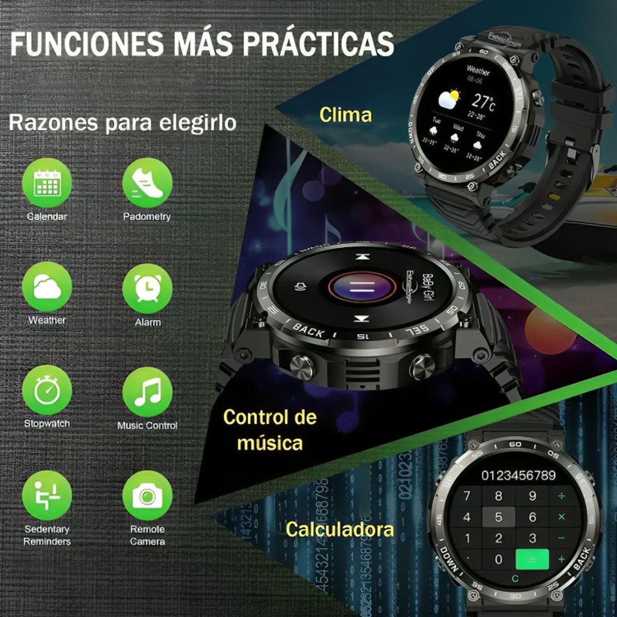 GENERICO - Smartwatch Deportivo Reloj Inteligente S56 Hombre Bluetooth