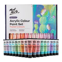 MONT MARTE - Estuche 48 Pinturas Acrílicas Pastel 36ml