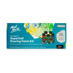 MONT MARTE - Kit Inicial Pintura Pouring SuperCell 23 Piezas