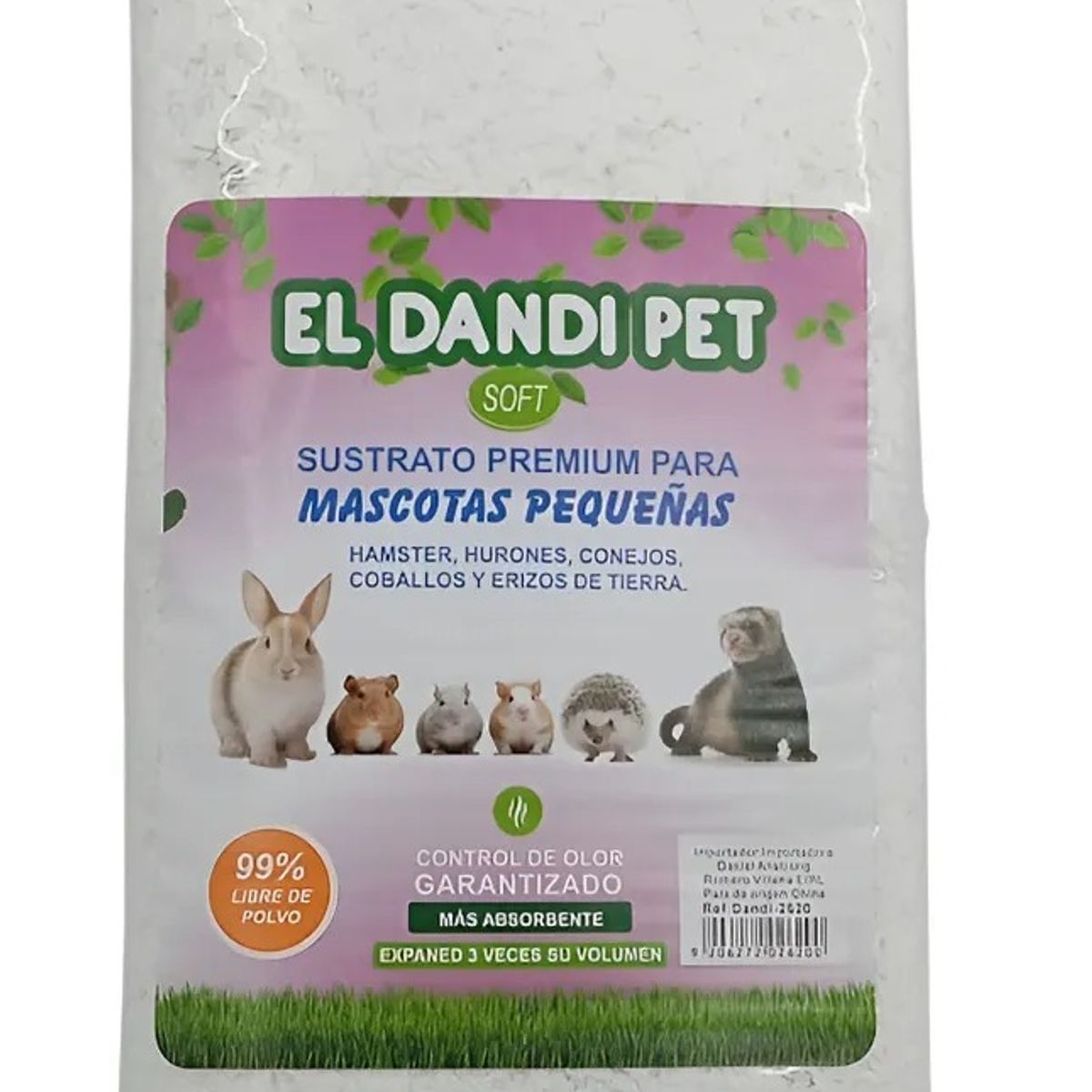 GENERICO - Sustrato De Papel Premium 900 G Hamster Cuy Hurones Raton Blanco