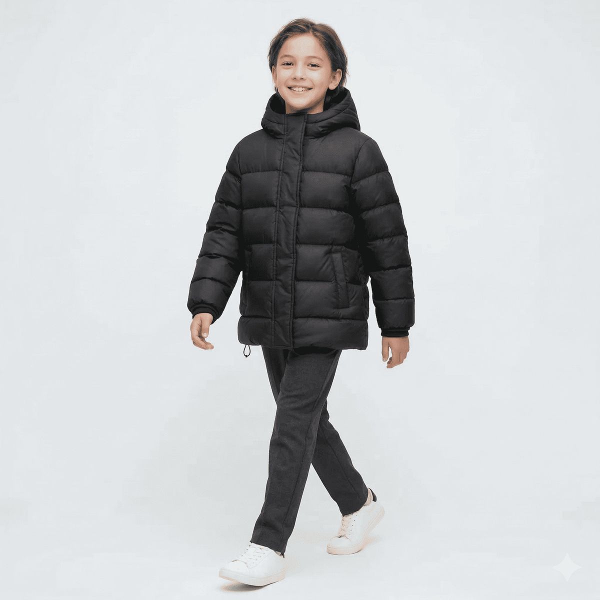 KIBOU - Parka Niño Invierno Acolchada Capucha Termica Abrigo Escolar