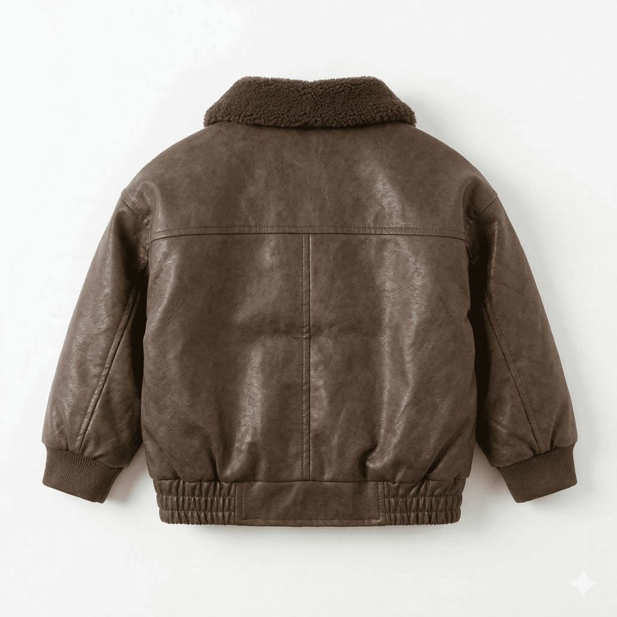 KIBOU - Chaqueta Aviador Niño Cuero Sintético Forrada Invierno