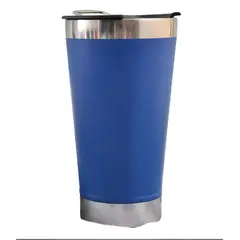 GENERICO - Vaso Térmico Acero Bebidas Frías Calientes Con Destapador Color Azul Unicolor