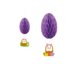 GENERICO - Set de colgantes de pascua 2pcs