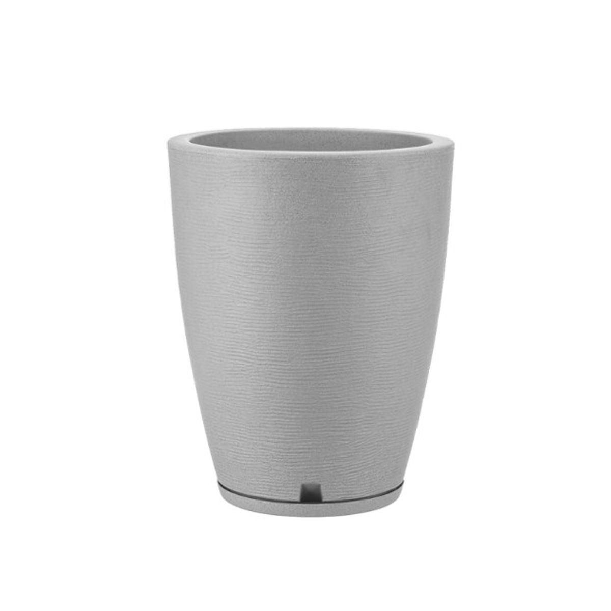 FLORIDIS - MACETERO FLORIDIS CEMENTO AMSTERDAM 44CM ALTO CON PLATO.