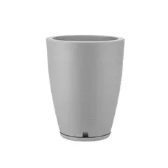 FLORIDIS - MACETERO CEMENTO AMSTERDAM 44CM ALTO CON PLATO