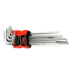 GENERICO - Juego De Llaves Allen Hexagonal 1.5mm A 10mm 9 Piezas Plateado