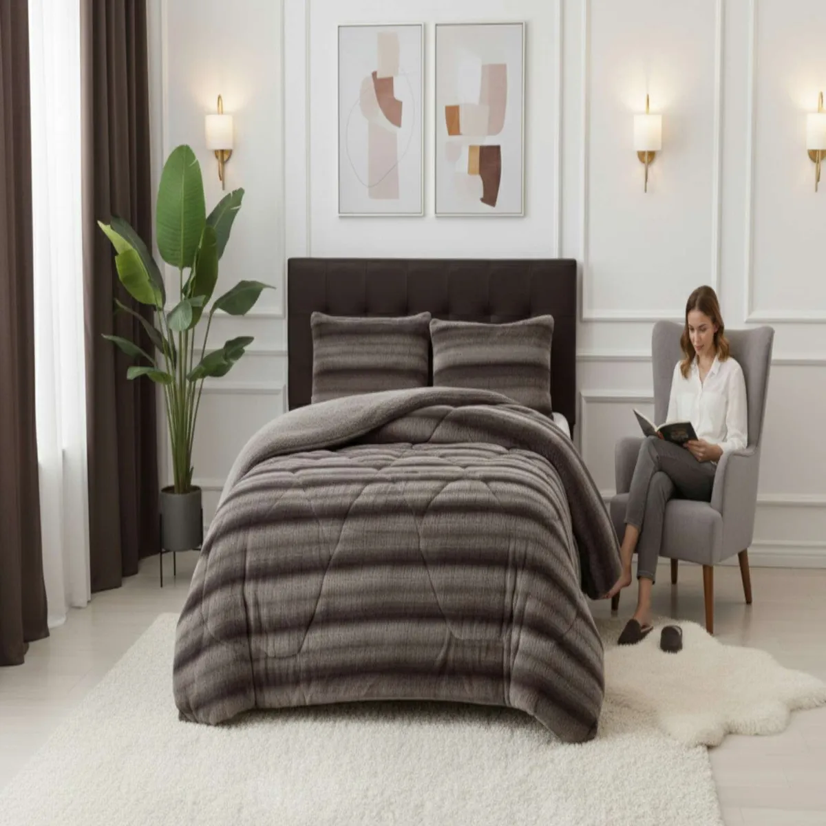 GENERICO - Cubrecama Chiporro Soft Cloud 2 plazas Invierno Premium