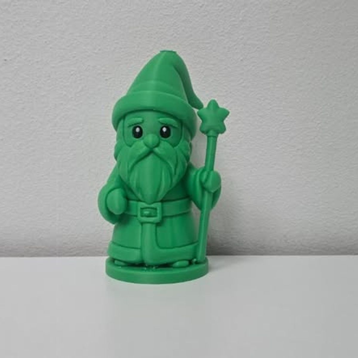 GENERICO - Gnomo Mago con Bastón Estelar para Navidad - Adorno