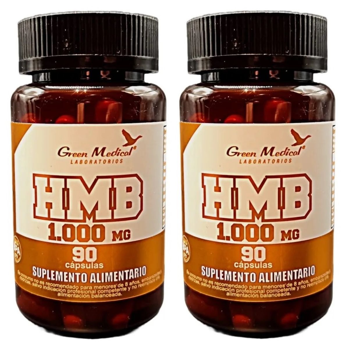 GREEN MEDICAL - Hmb Gm 180 Capsulas 2x90 (1000mg/2 Caps). Fitness