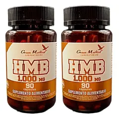 GREEN MEDICAL - Hmb Gm 180 Capsulas 2x90 (1000mg/2 Caps). Fitness