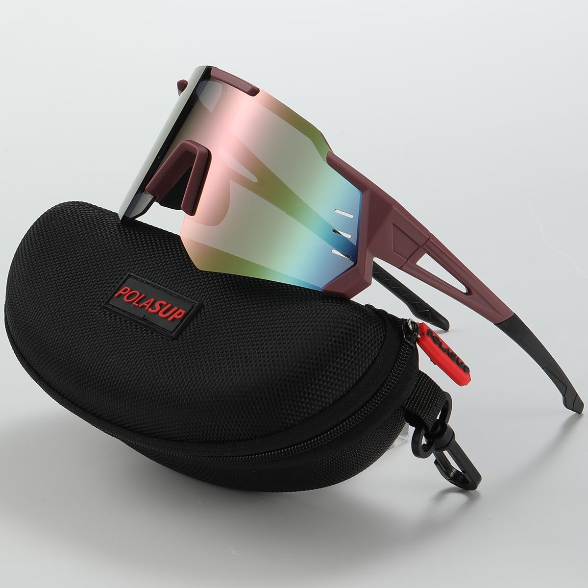 POLASUP - Lentes de Sol POLASUP Deportivos Polarizados UV400 Unisex pesca correr ciclismo marathon