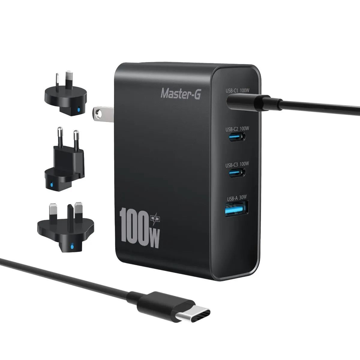 MASTER G - Cargador Universal para Viaje 100W Cable USB-C