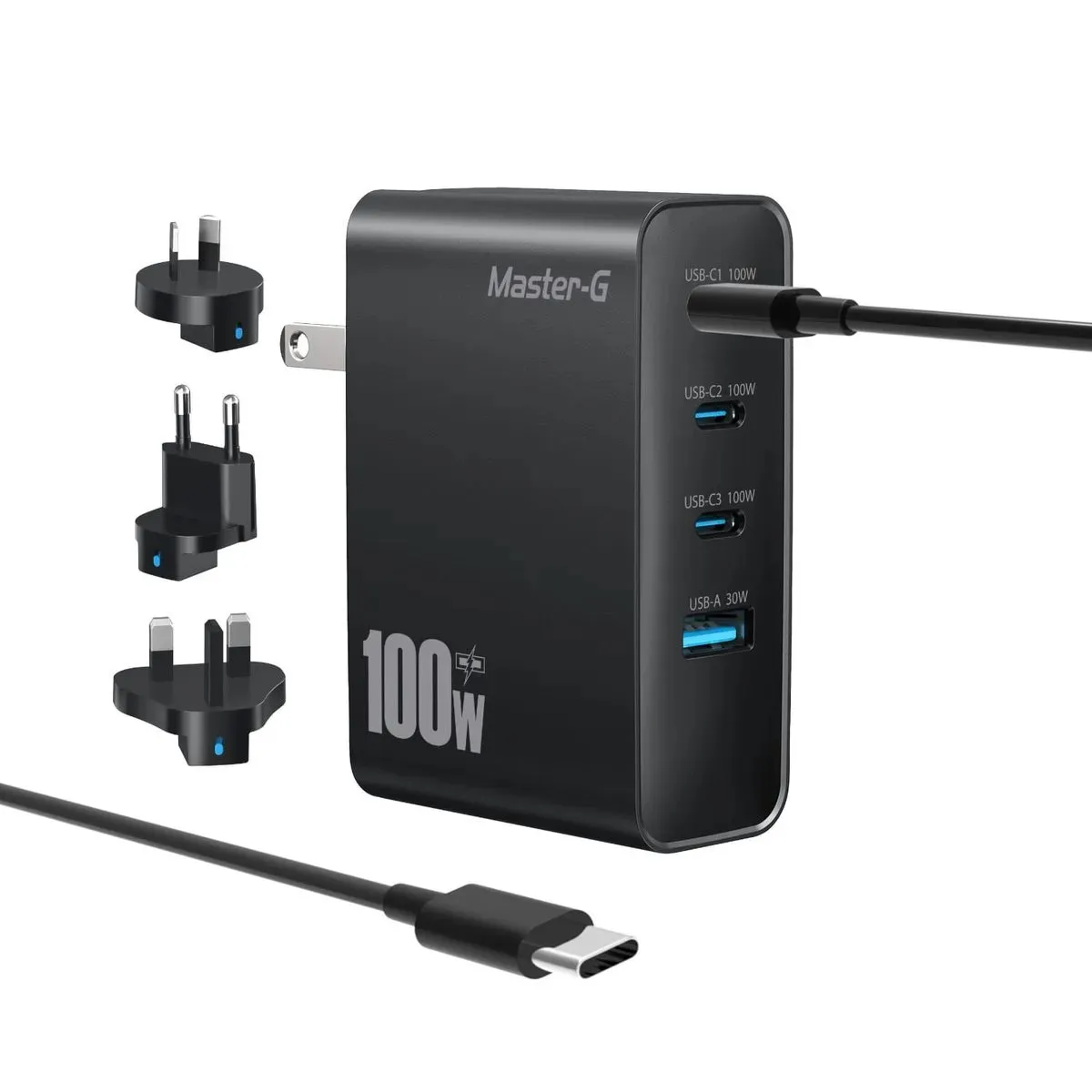 MASTER G - Cargador Universal para Viaje 100W Cable USB-C